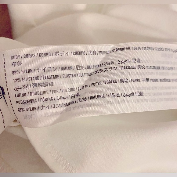 NWT Abercrombie & Fitch White Corset Seam Lace-up Bodysuit size Medium - Picture 6 of 8